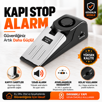 Evilya DoorGuard™ – Yüksek Sesli 3 Kademeli Kapı Güvenlik Alarmı