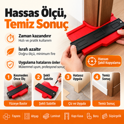 Evilya ShapePro™ – 25 CM Profesyonel Şablon Tarağı  İsmi kopyala